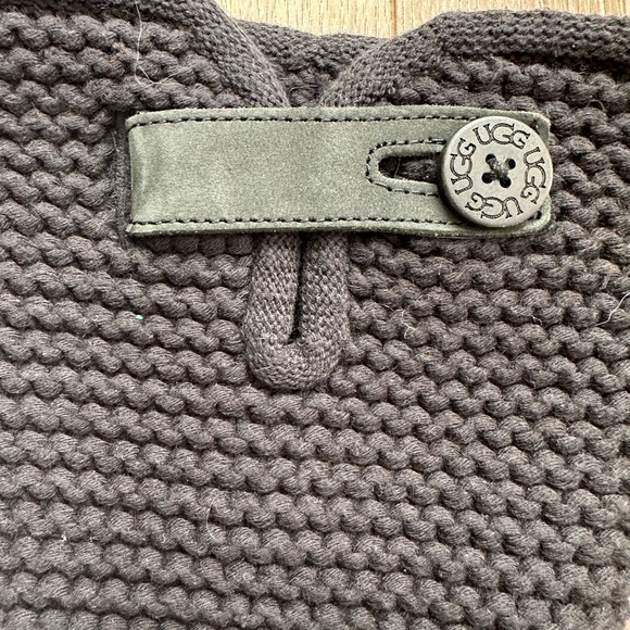 UGG Charcoal Knit Boots with Button Women Size 9 - Picture 6 of 7